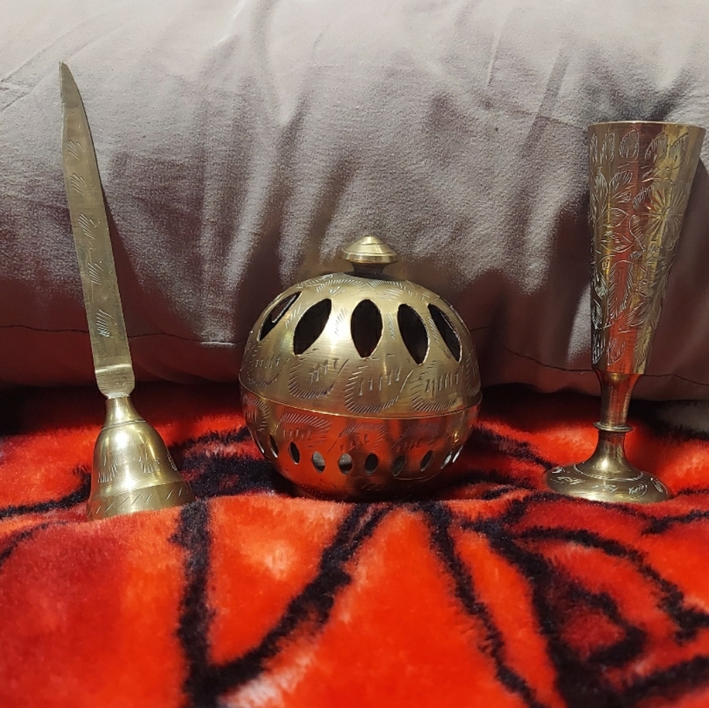 Brass Censor, Athame/bell and Chalice